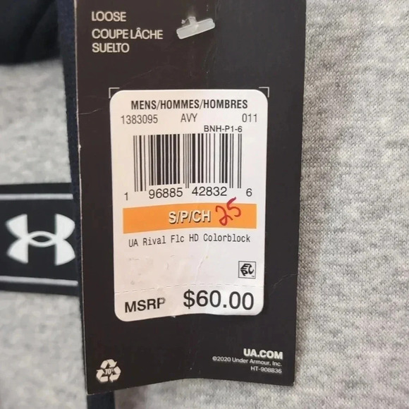 Under Armour Rival Fleece Colorblock Hoodie Mens - Picture 6 of 6